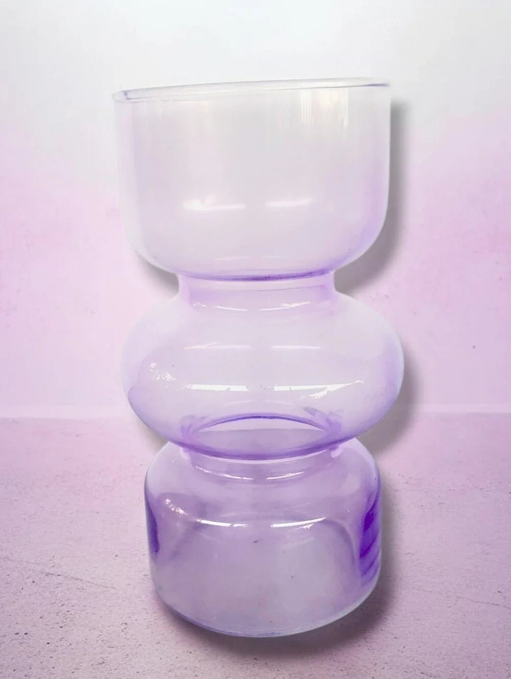 Vintage Purple Glass Bud Vase Retro Mid Century Modern Decorative Vase